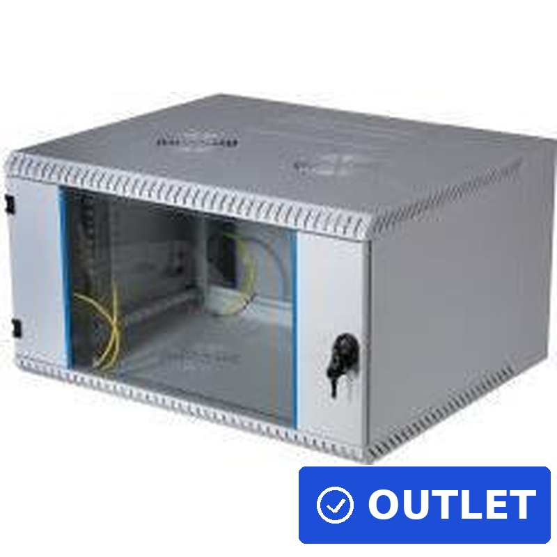 EFB-Elektronik 19" Wandgehäuse 6HE, schwenkend, 2-teilig, RAL7035, Tiefe 600 mm Hersteller: EFB Elektronik (691606VGR.60) (B-Ware)