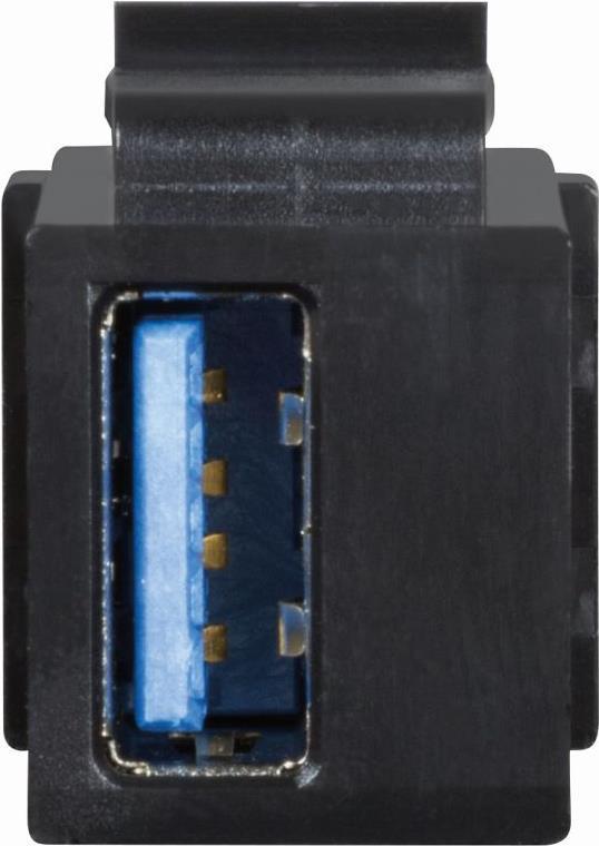 Keystone Modular Verbinder USB-A 3.0 Buchse an USB-A 3.0 Buchse, LogiLink® [NK0015B] (NK0015B)