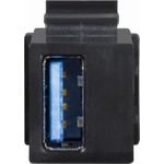 Keystone Modular Verbinder USB-A 3.0 Buchse an USB-A 3.0 Buchse, LogiLink® [NK0015B] (NK0015B)