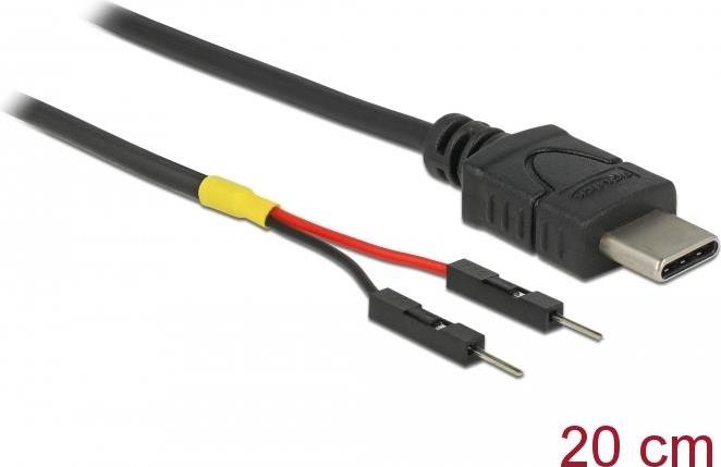 Delock USB Stromkabel Type-C™ auf 2 x Pfostenstecker einzeln Strom 20 cm (85419)