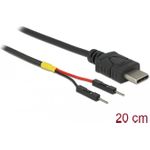Delock USB Stromkabel Type-C™ auf 2 x Pfostenstecker einzeln Strom 20 cm (85419)