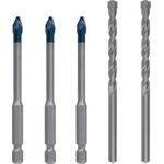 Bosch Accessories EXPERT HEX-9 HardCeramic 2608900596 Fliesenbohrer-Set 5teilig 6 mm Sechskantschaft 5 St.