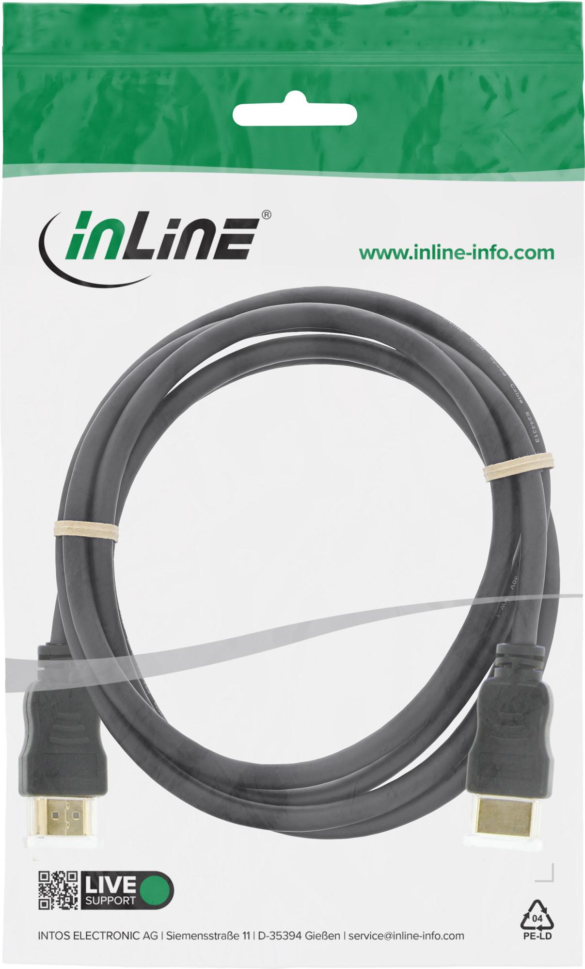 InLine High Speed HDMI-Kabel mit Ethernet 1.4 1 m Schwarz