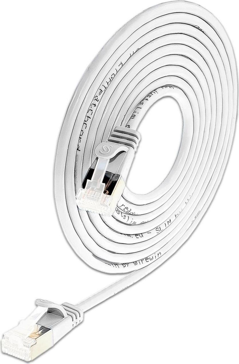 SLIM KAT6A 10 Gigabit Lightpatchkabel rund, U/FTP, Ø 3,8mm, weiss KAT6A LIGHT geschirmt (PKW-LIGHT-STP-K6A 0.15 WS)