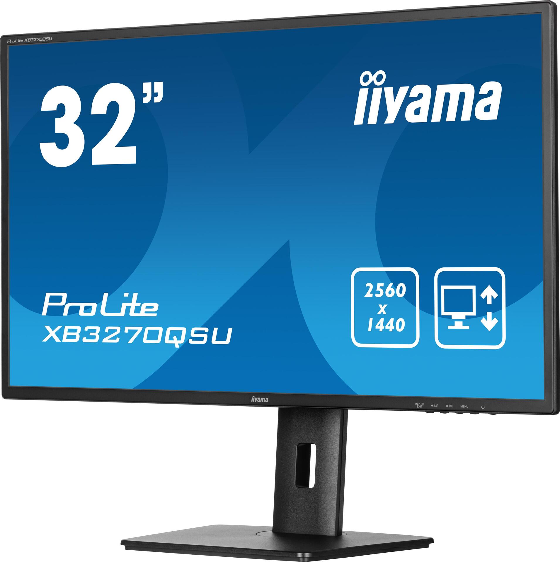 iiyama ProLite XB3270QSU-B1 31,5" WQHD IPS Monitor Mattschwarz