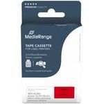 MediaRange Schriftbandkassette schwarz auf rot 8m x 24mm (MRBTZ451)