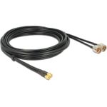 Delock Antennenkabel N Stecker > SMA Stecker Twinkabel RG-58 C/U 5 m (89467)
