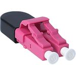 BlueOptics Lichtwellenleiter Loopback Adapter für OM4, G50/125µm Multimode LC/UPC-Duplex, magenta, Keramik Ferrule, -40°C bis +85°C (BOLBLCOM4)