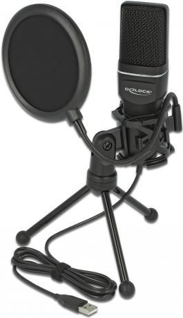 Delock USB Kondensator Mikrofon Set - für Podcasting, Gaming und Gesang (66331)