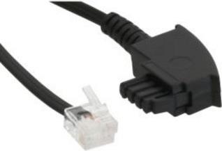 InLine® TAE-F Kabel für DSL Splitter, TAE-F Stecker an Western 6/2 DEC Stecker, 2m (18602)