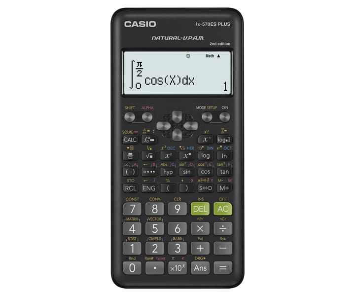 Casio FX-570ESPLUS-2 Wissenschaftlicher Taschenrechner 12 Ziffern Schwarz