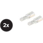 S/CONN maximum connectivity 2er SET - Entwirrer für Telefonhörerkabel-Twist-Stop, schmale Ausführung, weiß-transparent (71216-W-SET2)