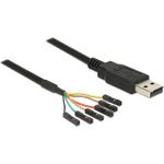 DeLock Converter USB2.0 > Serial-TTL 6 pin pin header connector individually 1,8 m (5 V) (83786)