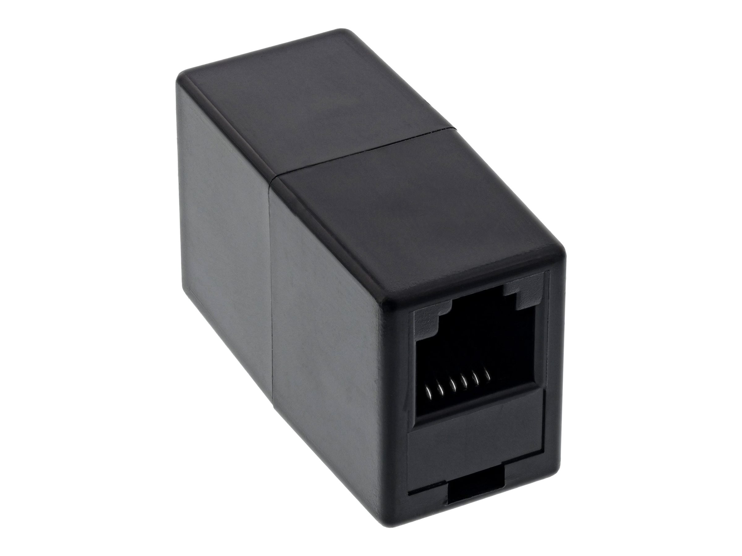 InLine Telefonkoppler RJ12 Buchse auf RJ12 Buchse 6P6C Ungeschirmt Schwarz