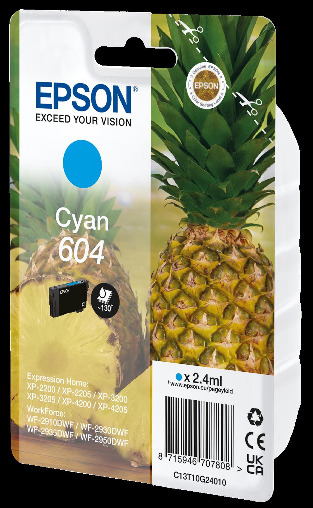 Epson 604 2,4 ml Cyan (C13T10G24020)