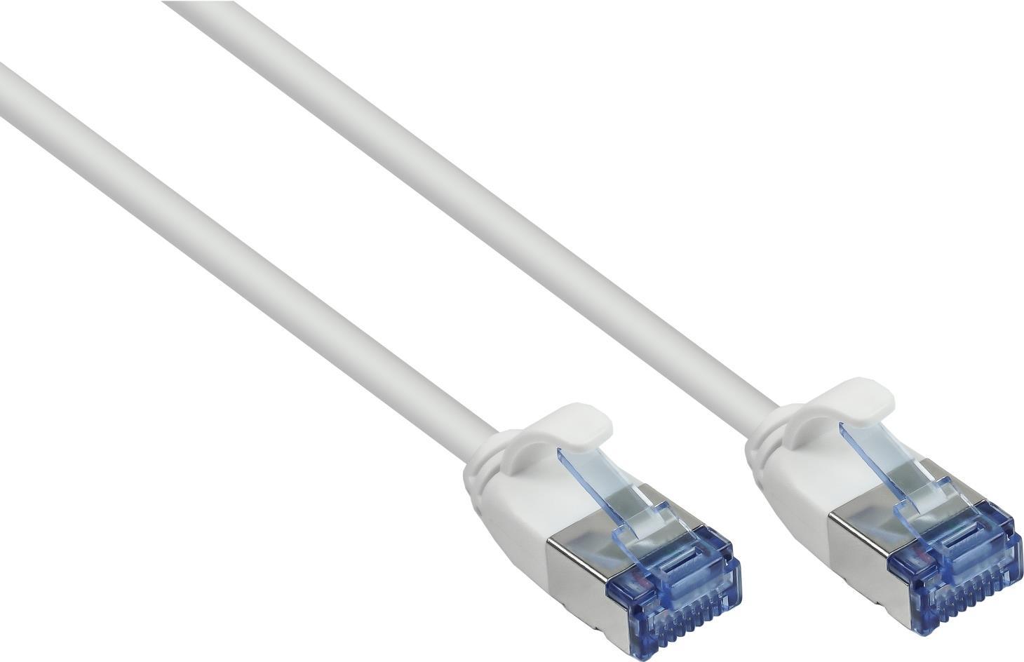 RNS Patchkabel SlimLine, Cat.6A, U/FTP, PiMF, halogenfrei (LSZH), 500MHz, CU, weiß, 5m, Good Connec (8060-HS050W)