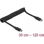 DeLOCK USB 3,1 Gen 2 Coiled Cable Type-C male to Type-C male PD 3 A E-Marker (85350)