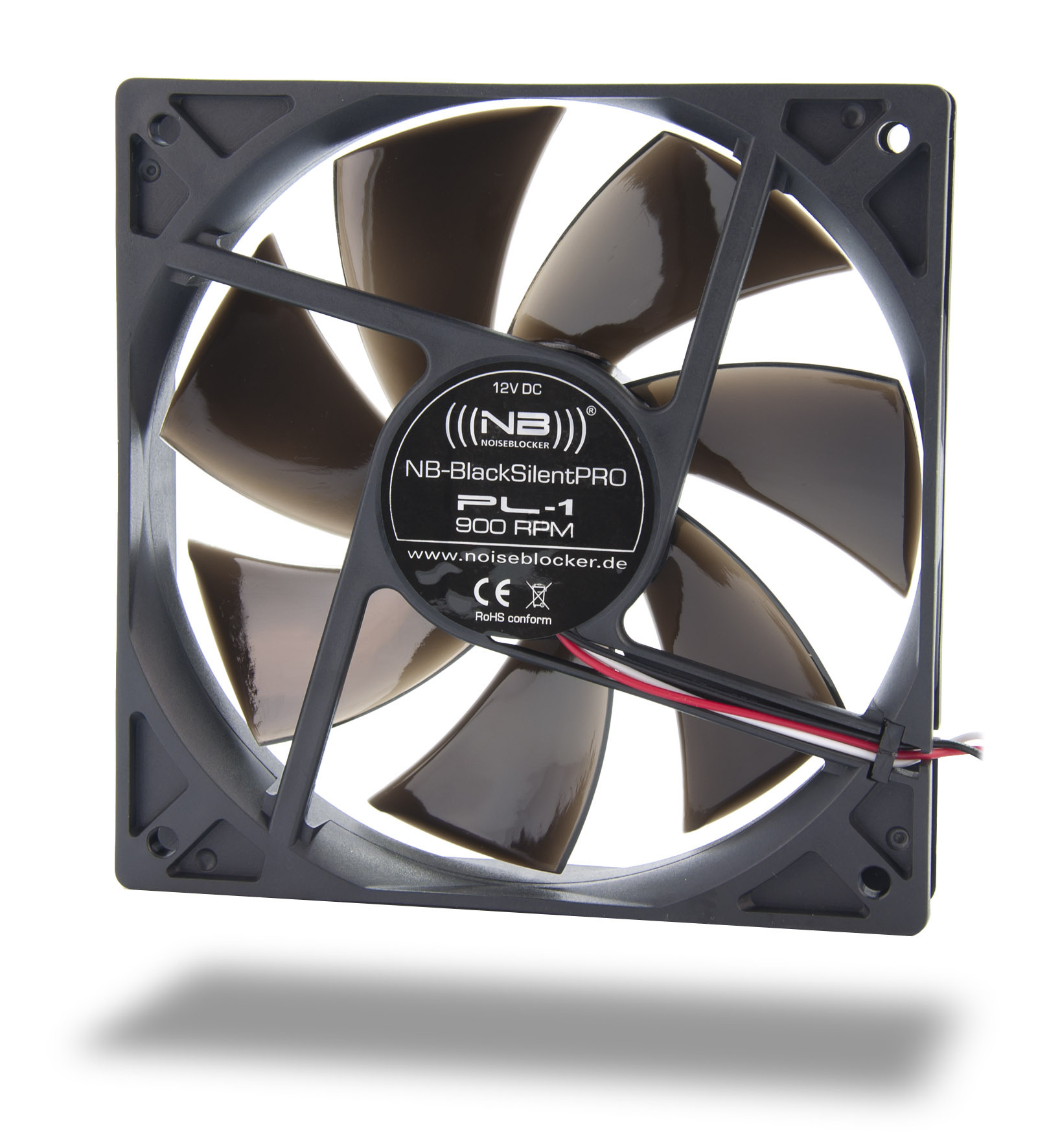 Noiseblocker BlackSilentPRO PL-1 120 mm Gehäuselüfter Schwarz