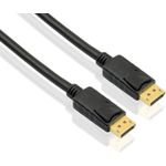 Helos Anschlusskabel, DisplayPort Stecker/Stecker, 4K 3,0m, schwarz DP 1.2 Stecker/Stecker, 3840 x 2160 @ 60 HZ , vergoldete Kontakte , ULTRA HD 4K , ROHS 2.0 und REACH-Konform , Farbe: schwarz (288439)