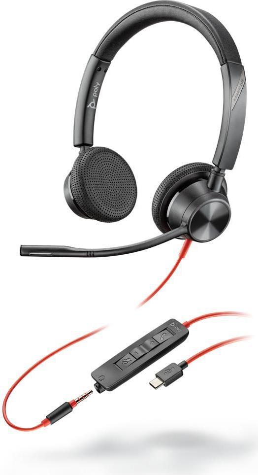 POLY Blackwire 3325 Kopfhörer Kabelgebunden Kopfband Büro/Callcenter USB Typ-C Schwarz (214017-101)