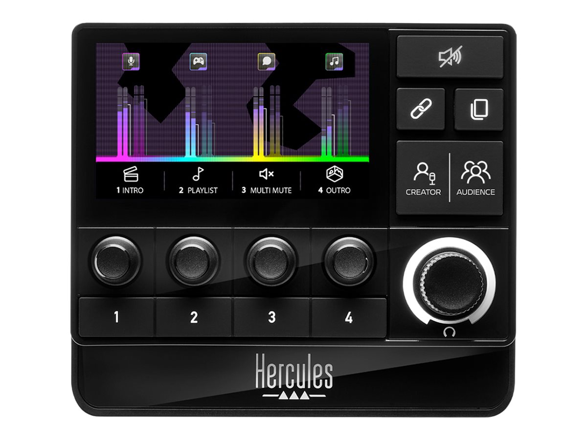 Hercules Stream 200 XLR Streaming Audio Controller Schwarz