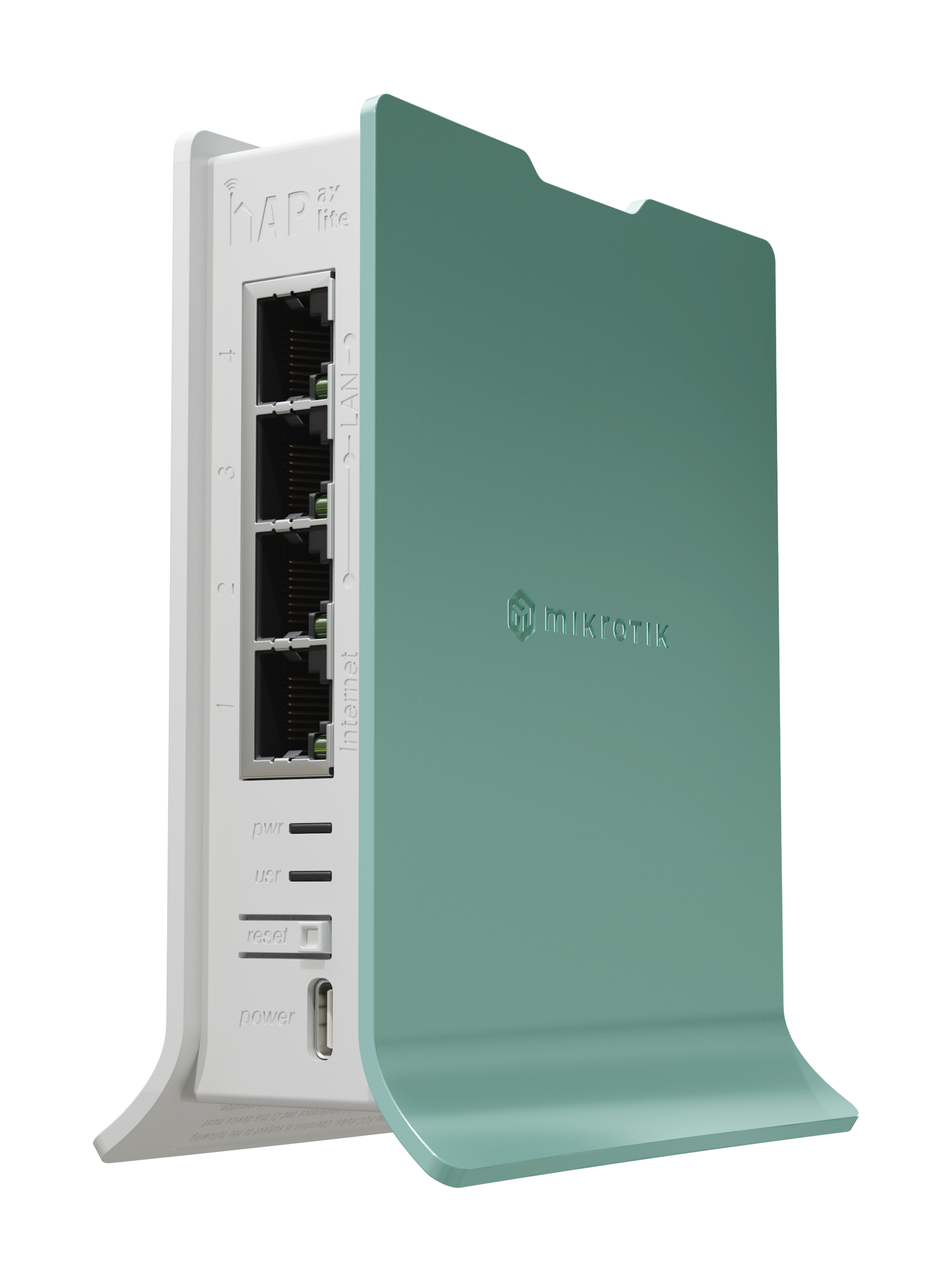 MikroTik hAP ax lite L41G-2AXD WLAN-Router Wi-Fi 6 Grün, Weiß