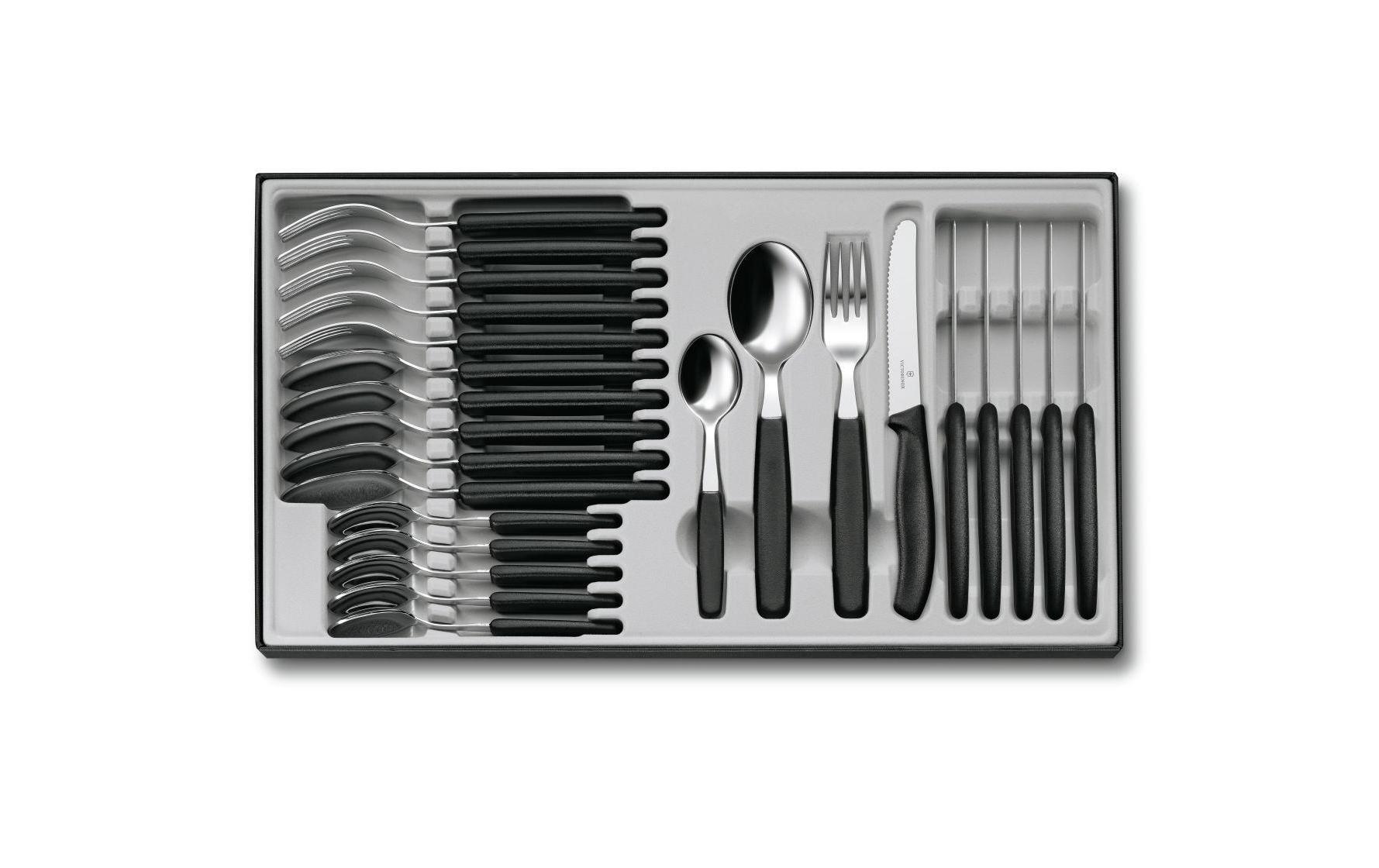 Victorinox Swiss Classic 6.7833.24 Besteck-Set 24-teilig Schwarz, Silber