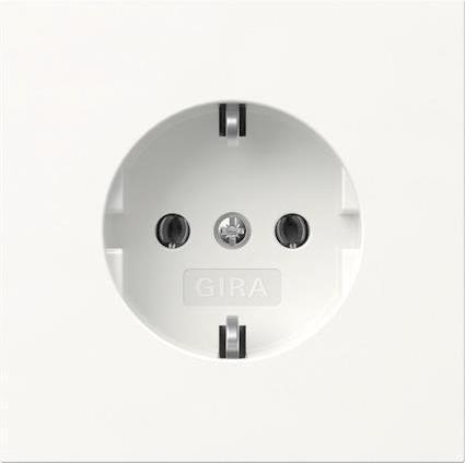 GIRA 446670 SCHUKO-Steckdose o.Kr.Flaechenschalter Reinweiß (446670)