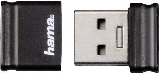 hama USB 2.0 Speicherstick FlashPen "Smartly",32 GB, schwarz aus Kunststoff, Datentransferrate: 10 MB/Sek. (108044)
