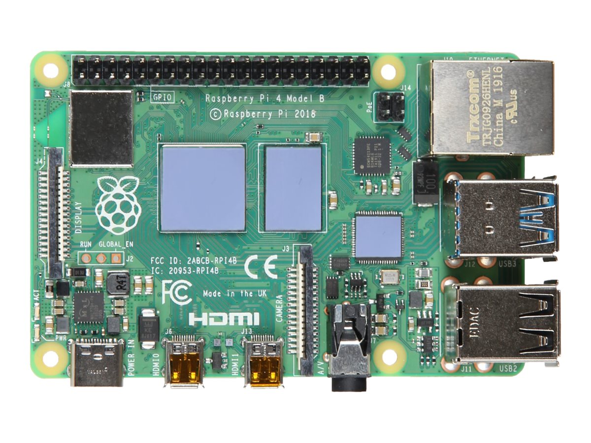 JOY-iT ARMOR CASE Block Active Gehäuse für Raspberry Pi 4 mit Lüfter, CNC-Aluminium, Schwarz