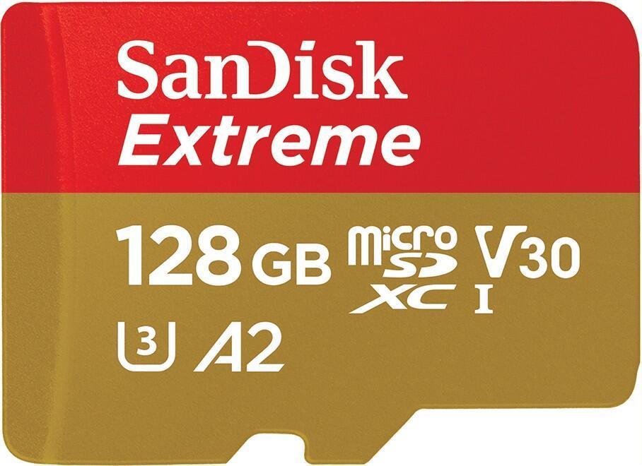 SanDisk Extreme Flash-Speicherkarte (microSDXC-an-SD-Adapter inbegriffen) (SDSQXAA-128G-GN6MA)