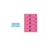 sigel Nummernblock 1-100, 105 x 50 mm, 100 Blatt farbig sortiert in den Farben: blau, eosin, gelb, grün, - 30 Stück (GN101)