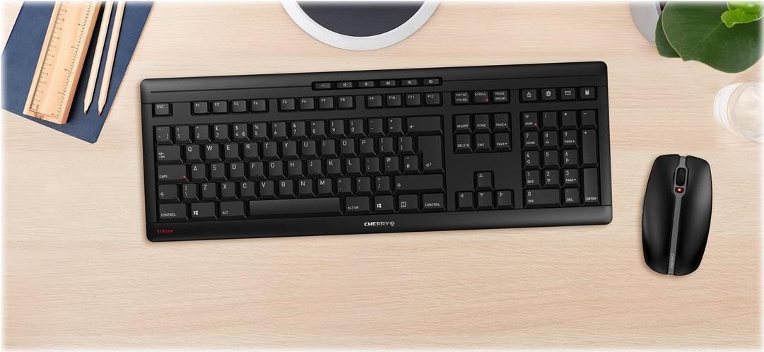 kabellos Tastatur-und-Maus-Set CHERRY JD-8500DE-2 STREAM DESKTOP
