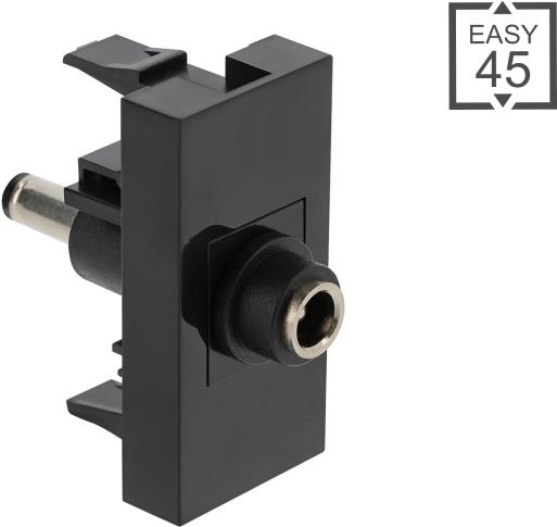 Delock Easy 45 Modul DC 5.5 x 2.1 mm Buchse zu 5.5 2.1 Stecker (90959)