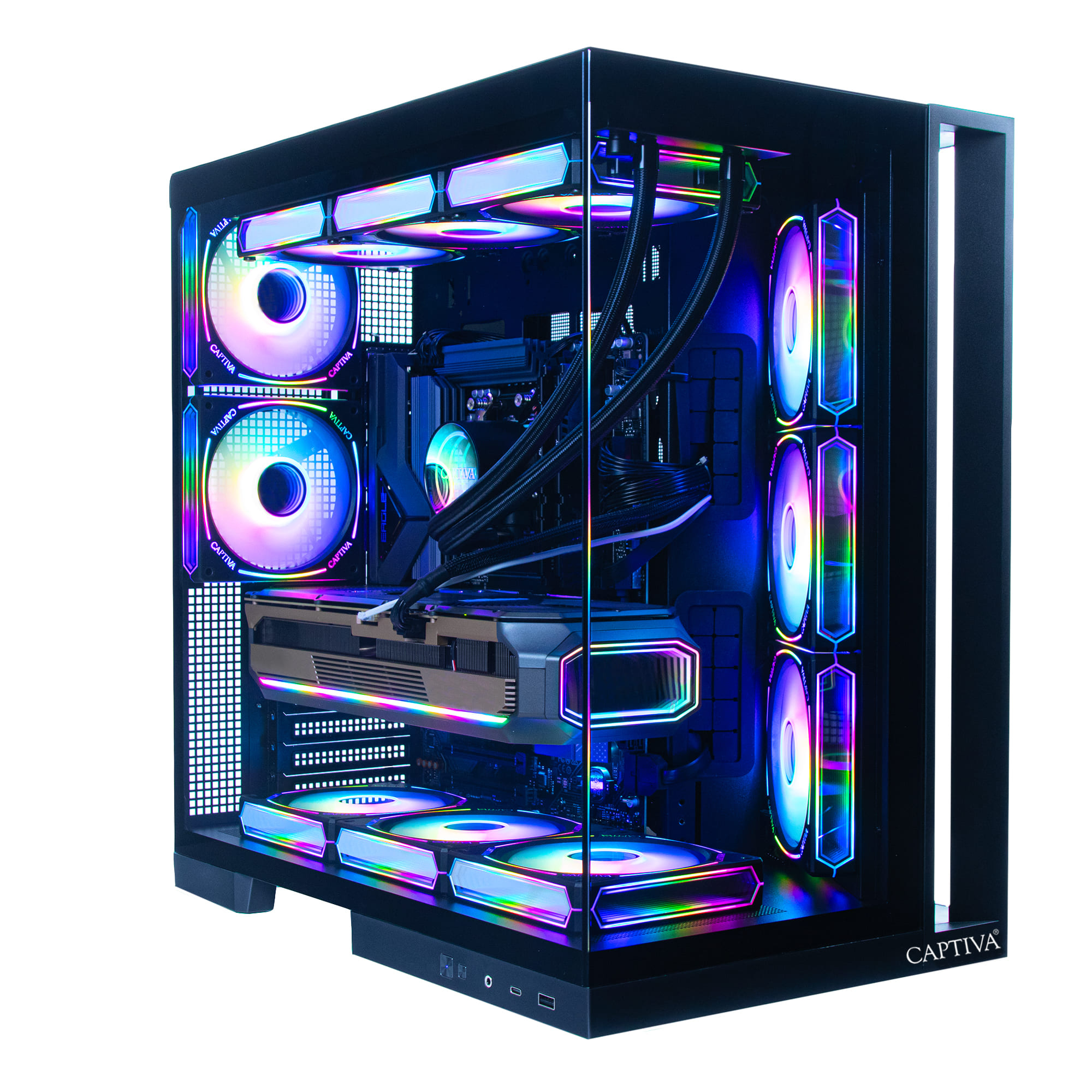 CAPTIVA Ultimate Gaming I89-275 Intel Core Ultra 9 285KF RTX 5090 64 GB RAM 4 TB SSD Windows 11 Home Schwarz