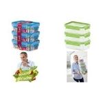 EMSA 515645 Rechteckig Box 1.2l Blau - Durchscheinend 3Stück(e) Lebensmittelaufbewahrungsbehälter (515645)