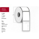 Capture Label 105 x 251mm, Core 76mm, Polypropylene, Perforated, 850 labels per roll, 4 rolls per box (CA-LB3173)