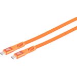 S/CONN maximum connectivity USB-C® Ladekabel, 3.2, 240W, orange, 1m (14-77027)