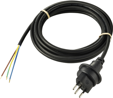 Sygonix SY-5768434 Strom Netzkabel Schwarz 3 m witterungsbeständig (SY-5768434)