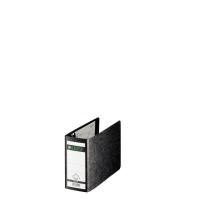 LEITZ Hartpappe-Ordner, 180 Grad, DIN A6 quer, 75 mm,schwarz Einband aus Hartpappe, mit aufgeklebtem Rückenschild (1078-00-00)