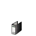 LEITZ Hartpappe-Ordner, 180 Grad, DIN A6 quer, 75 mm,schwarz Einband aus Hartpappe, mit aufgeklebtem Rückenschild (1078-00-00)