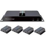 HDMI 1x4 Extender/Splitter mit IR über Netzwerkkabel bis zu 50m, 1x4 Hersteller: Techly (IDATA-EX-HL41TY)