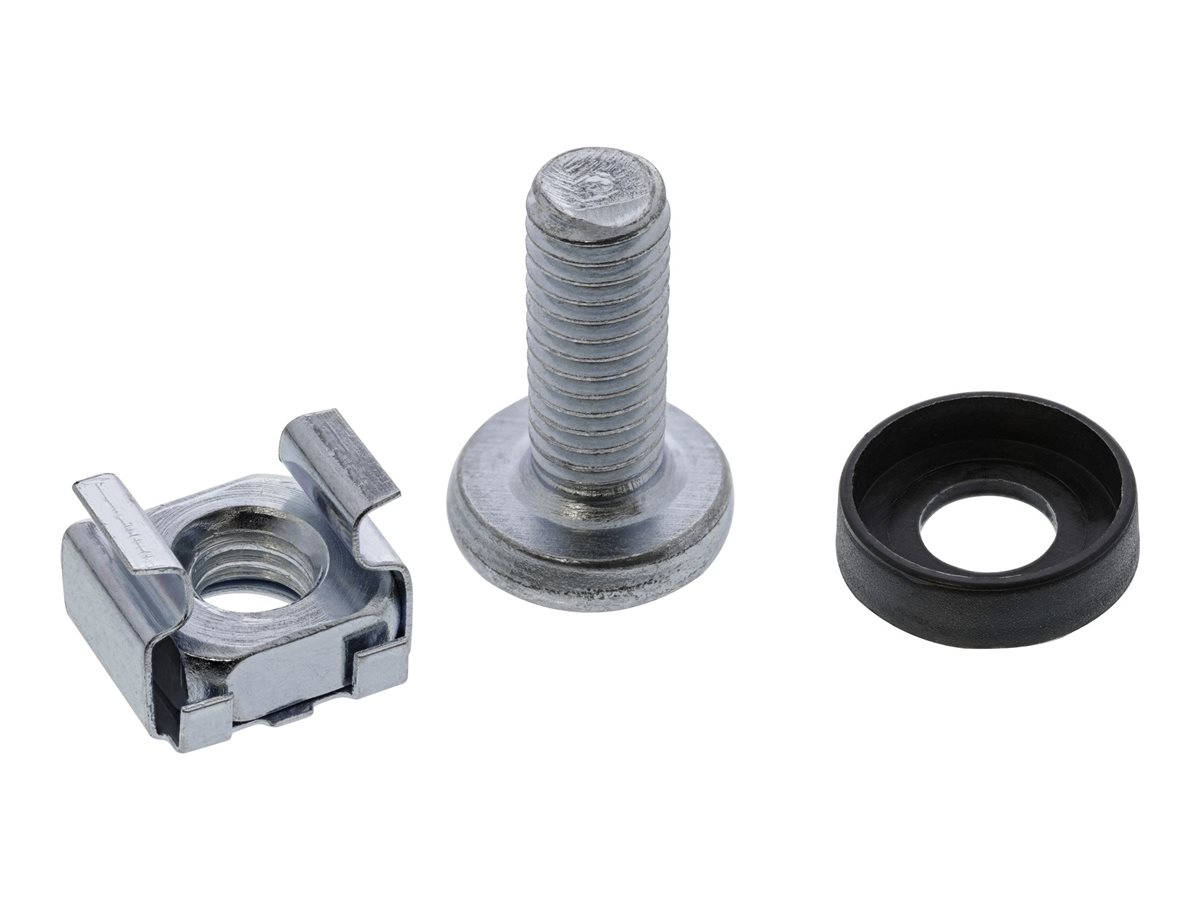 InLine Käfigmutternset M6 100 Stück Schwarz, Silber
