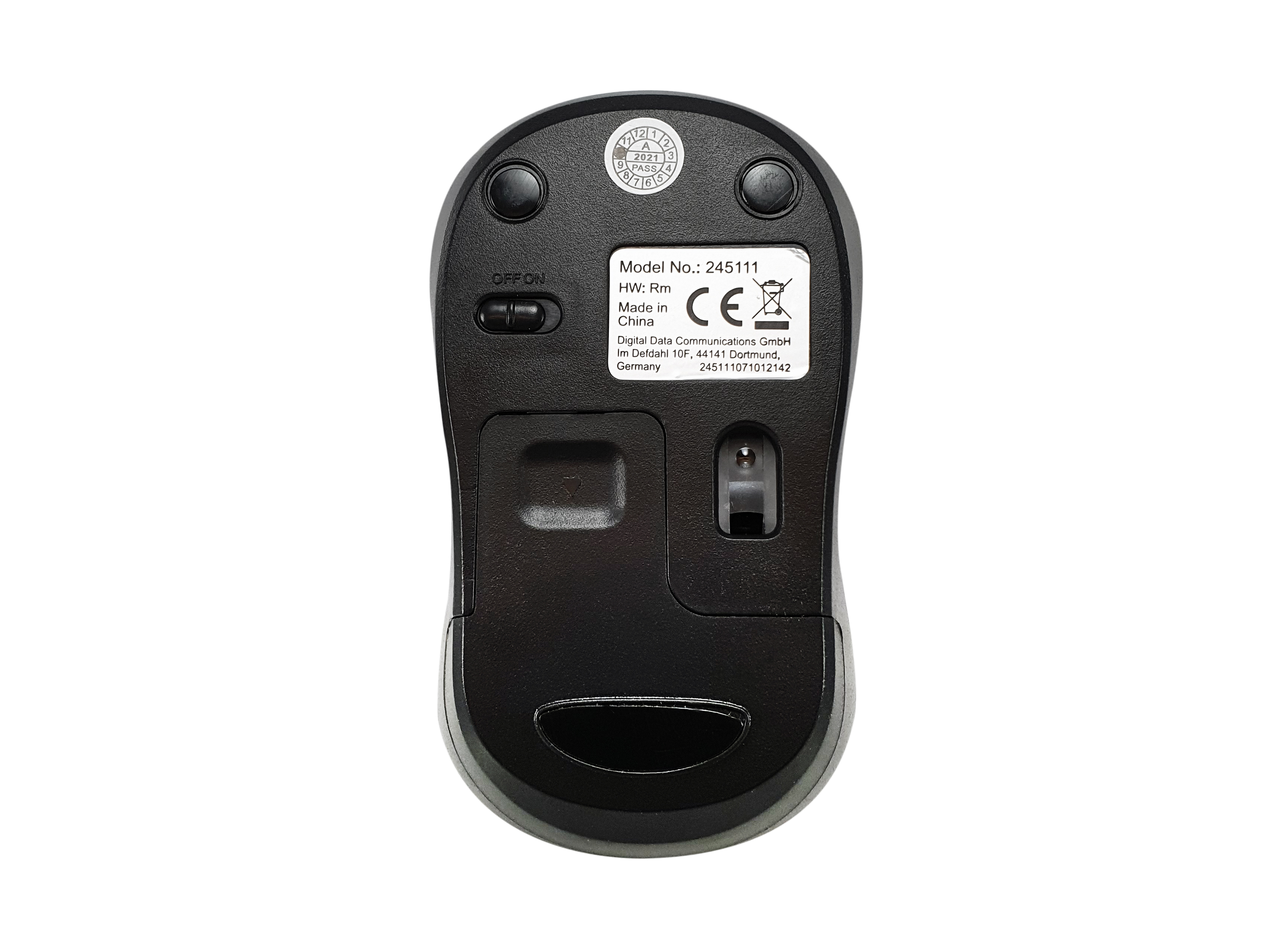 Equip Kabellose Komfort-Maus Optisch RF Wireless 1200 DPI Schwarz
