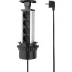 SY-4737792 Steckdosenturm Schwarz Silber Schutzkontakt 1 St. (SY-4737792)