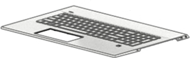 HP L52452-B31 Notebook-Ersatzteil Gehäuse-Unterteil+Tastatur (L52452-B31)