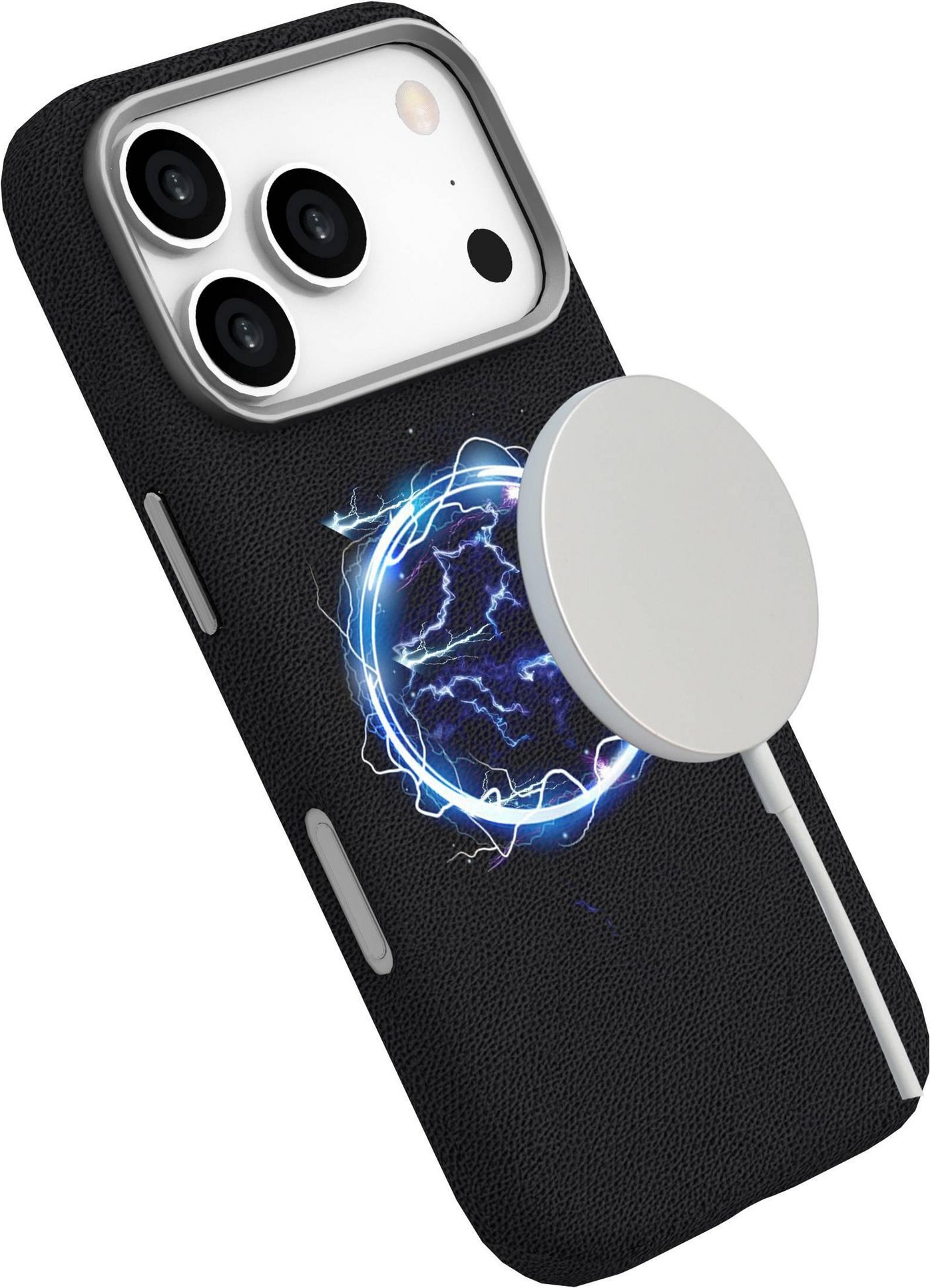 eSTUFF INFINITE GRS VENICE iPhone 17 Pro Black Leather Magnetic (ES67160029)