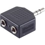 shiverpeaks BASIC-S Audioadapter 3,5 mm Klinkenstecker - 2 x 3,5 mm Klinkenkupplung, stereo, im Polybeutel mit Euro- (BS57080)