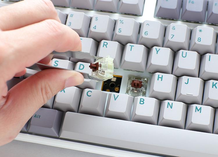 Ducky One 3 TKL Mist Grey Mechanische Gaming-Tastatur RGB-LED USB Deutsch Grau