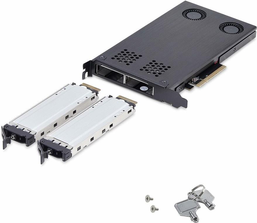 StarTech.com M.2 NVMe SSD Laufwerkseinschub TR-M2-REMOVABLE-PCIE PCIe 4.0 Hot-Swap Schwarz, Silber